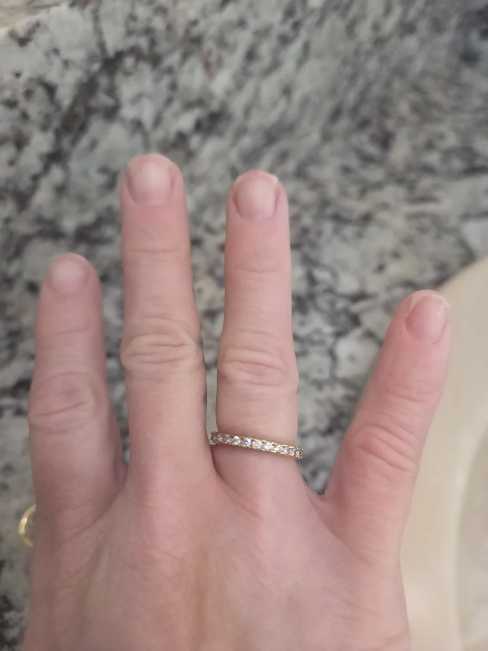 Elegant Gold Diamond Eternity Band - Women's Ring